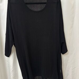 InCashmere Black Short Sleeve Top
